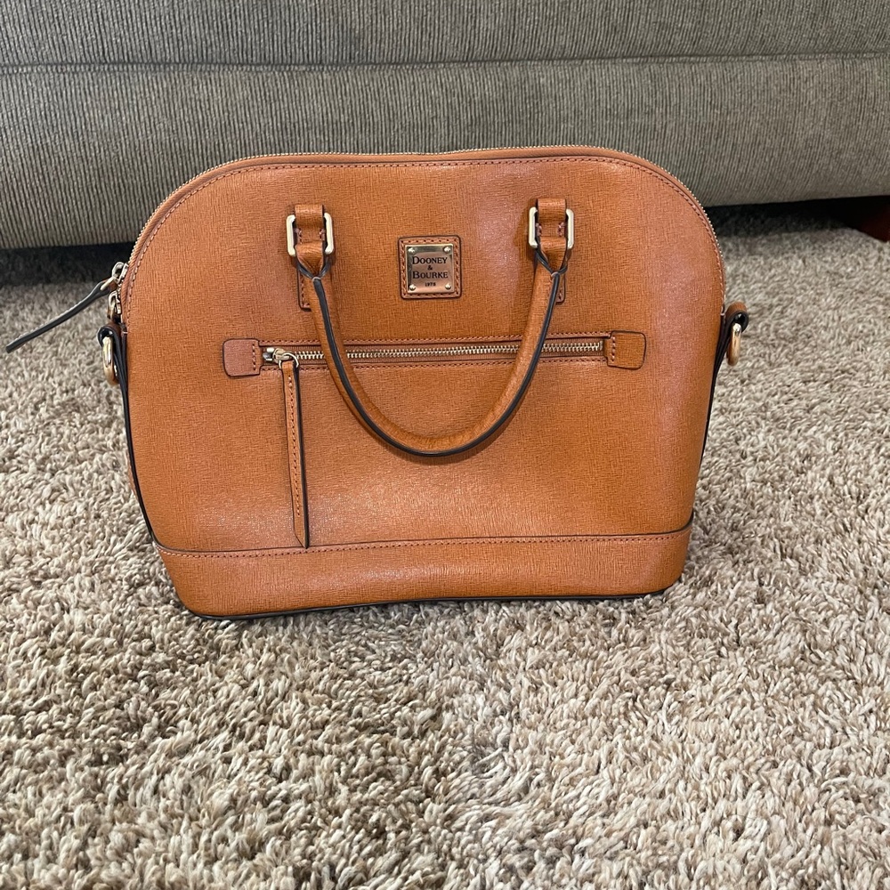 Brown leather Dooney and Bourke purse